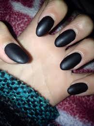 Matte Black Almond Shaped Nails Matte Black Almond Shape Nails Pointy Nails Nails Almond Shape Nails
