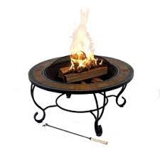 Garden Treasures 35 Steel Wood And Slate Burning Fire Pit Garden Treasures Fire Pit Wood Burning Fire Pit Fire Pit