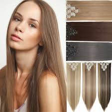 ON CLEARANCE Clip in Real Natural as Human Hair Extensions Full Head  Straight US