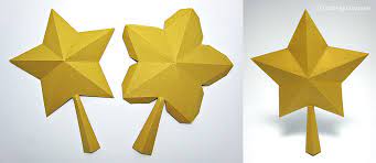 Download 3d Paper Star For Xmas Tree Topper Free Svg Dxf Pdf Crafting Creatures