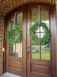 My Favorite Green Wreaths Modern Door Wreaths Diy Double Door Wreaths Christmas Front Doors