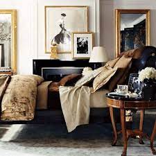 Black White And Brown Bedroom With Gold Accents Home Bedroom Traditional Bedroom Interior Design