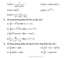Các bước tính nguyên hàm từng phần: Sgk Giáº£i Tich 12 Bai 1 Nguyen Ham
