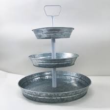 I wrote in my white vase challenge post several weeks ago about there being certain pieces of. 3 Tier Galvanized Round Serving Tra Tray Galvanized Decor Products Manufacturer For Home And Garden