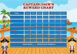 A4 Personalised Pirate Reusable Reward Or Potty Chart With