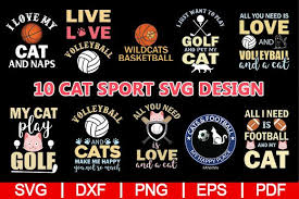 Download Cat Sports Design Graphic By Artistcreativedesign Creative Fabrica Di 2020 SVG Cut Files