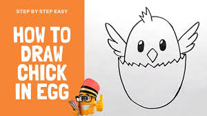 A line passing vertically through the center of the lowest egg, c, bisects the cast. How To Draw Chick In Egg Easy Youtube