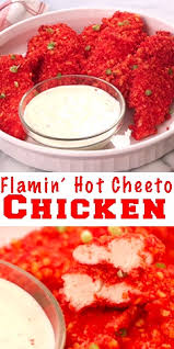 These Hot Cheetos Chicken Tenders Are Oven Baked And So Easy To Make They Are Spicy Crunchy Fla Video Hot Chicken Recipe Spicy Chicken Recipes Hot Cheetos Chicken
