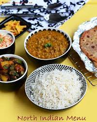 North Indian Lunch Idea Lunch Menu 9 Raks Kitchen North Indian Recipes Lunch Menu Indian Food Recipes