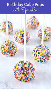 Since cake pops shouldn't be refrigerated, it's going to take a long time for the chocolate to harden to bind the cake pop to the stick to get the second dip. Birthday Cake Pops With Sprinkles Hello Little Home