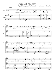 For ukulele by buddy greene. Mary Did You Know Sheet Music For Piano Vocals Mixed Duet Musescore Com