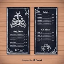 Add a little spice to your party's culinary creations by whipping up a custom party menu that really hits the spot! Restaurant Menu Template With Chalkboard Style Nohat Free For Designer