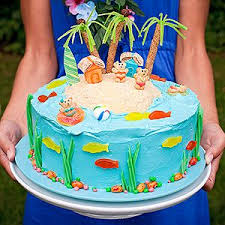 Birthday Cake Teddy Grahams Discontinued Luau Theme Birthday Party Luau Cakes Luau Birthday Cakes Pool Party Cakes