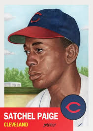 Satchel Paige Card Illustration for Topps Living Set