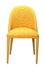 This Set Of Two Dining Chairs Is A Burst Of Fun With Unique Lines Coloring And Scale Our Gazsi Yellow Dining Chairs Steel Dining Chairs Modern Dining Chairs
