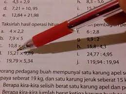 Taksirlah hasil operasi hitung penjumlahan dan pengurangan pecahan berikut! Taksiran Perkalian Dan Pembagian Pecahan Desimal Youtube