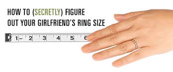 how to determine ring size without her knowing