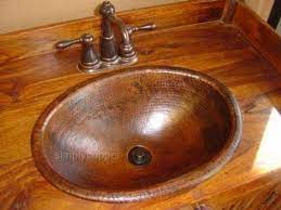Free shipping on a bathroom lavatory sink. 19 Oval Hand Hammered Copper Drop In Vessel Sink In Etsy Copper Sink Primitive Bathrooms Drop In Bathroom Sinks