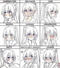 Here's how to draw a manga face with an embarrassed expression. Pin By Kevin Gc On Manga Inspiration Ideas Anime Faces Expressions Anime Drawings Tutorials Manga Drawing Tutorials