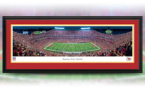 Arrowhead stadium in kansas city, mo was a fantastic place to visit for stadium #15 on the quest for 31. Amazon Com Kansas City Chiefs Night Game At Arrowhead Stadium 42x15 5 Inch Single Mat Select Framed Picture By Blakeway Panoramas Everything Else