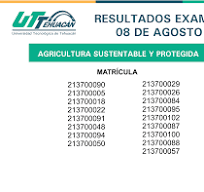 RESULTADOS EXAMEN 08 DE AGOSTO