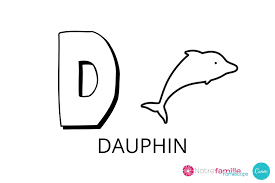 d comme dauphin pour apprendre et memoriser la lettre en majuscule voici un coloriage avec a colorier cote daup imprimer renard