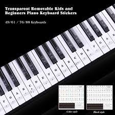 Am anfang die klaviertastatur zu markieren kann dabei deine. Transparent Abnehmbare Klavier Tastatur Aufkleber Klavier Aufkleber Fur Schlussel Vollen Satz Fur 49 61 88 Tastaturen Anfanger Piano Aliexpress
