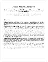 Check spelling or type a new query. Social Media Addiction Primary Research