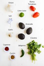 Overhead Image Of Ingredients Needed To Make Guacamole Guacamole Recipe Homemade Guacamole Recipe Mexican Food Recipes