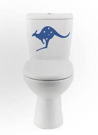 Australian Kangaroo Decal Toilet Home Decor Vinyl Wall Art Shower Bathroom Interior Design