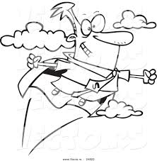 Coloring sheets give your kid direction on what to color. Vector Of A Cartoon Super Businessman Coloring Page Outline By Toonaday 24022