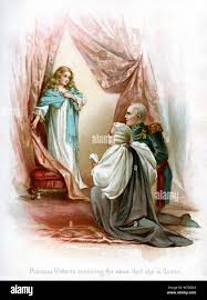 Princess Victoria receiving the news that she is Queen, 1897.Artist:  Frances Brundage Stock Photo - Alamy