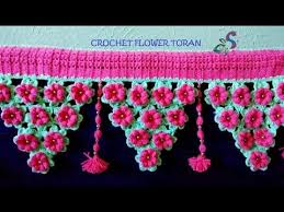9527317766we provide all types of. Crochet Toran Pattern Flower Toran 15 Youtube Macrame Toran Designs Macrame Toran Crochet Rose Pattern