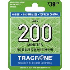 Service must be active and in use within any six month period. Tracfone Prepaid Cell Phone Card 200 Minutes Gift Cards Chief Markets
