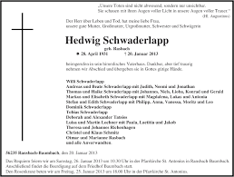 180.no har registrert følgende tlf 90852365. Traueranzeigen Von Hedwig Schwaderlapp Rz Trauer De