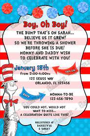 Novel Concept Designs Boy Oh Boy The Cat In The Hat Baby Shower Invitation