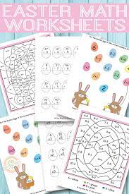 These math worksheets are great for your kindergarten or grade 1 student. Free Printable Easter Addition Subtraction Multiplication Division Math Worksheets
