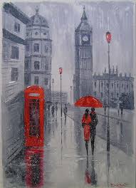In London Snowing Art Print By Olha Darchuk In 2020 London Painting London Art London Artwork