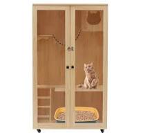 Amazon.com: Casa grande de madera para gatos de 59 pulgadas ...
