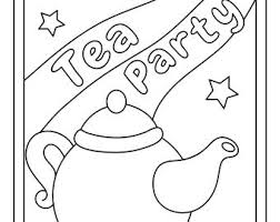 Tea color page coloring pages free coloring pages coloring books. Tea Time Coloring Etsy