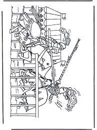 coloriage chevaliers au combat chevalier chateau fort moyen age lettre b