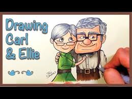 You might also be interested in coloring pages from up! Drawing Carl And Ellie From The Movie Up On Moleskine Sketchbook Youtube