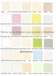 Cat tembok interior ini lebih mengedepankan keindahan dibandingkan tingkat resistansi terhadap panas ataupun hujan. Warna Cat Cream White
