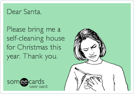 Dear Santa Please Bring Me A Self Cleaning House For Christmas This Year Thank You Cleaning Quotes Funny Christmas Memes Funny Christmas Memes