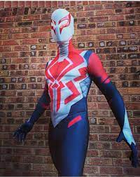 If nothing else, it's hilarious. Spider Man 2099 White Suit Cosplay Costume Spiderman Lycra Bodysuit Halloween Ebay