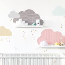 Ikea Bilderleiste Mit Wandtattoo Wolken Pimpen Rosa Grau 2 Kinder Zimmer Babyzimmer Wandgestaltung Kinderzimmerdekoration