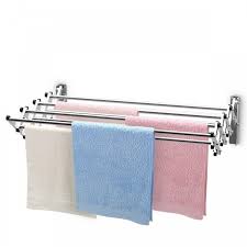 A coat rack is a simple wall hanging. Stainless Wall Mounted Expandable Clothes Drying Towel Rack Towel Racks Holders Bathroom Accessories Home Garden Costway