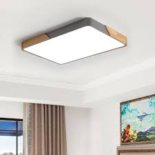 4.5 out of 5 stars. Modern Minimalist Dimmable Led Ceiling Light Rectangle Metal Wood Frame For Living Room Bedroom Ceiling Lights