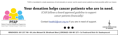 Cancer is a generic term for a large group of diseases that can affect any part of the body. Please Note Patient Cancer Association Of Namibia Facebook