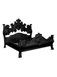 Black King Arthur Bed Baroque Furniture Rococo Furniture Goth Home Decor